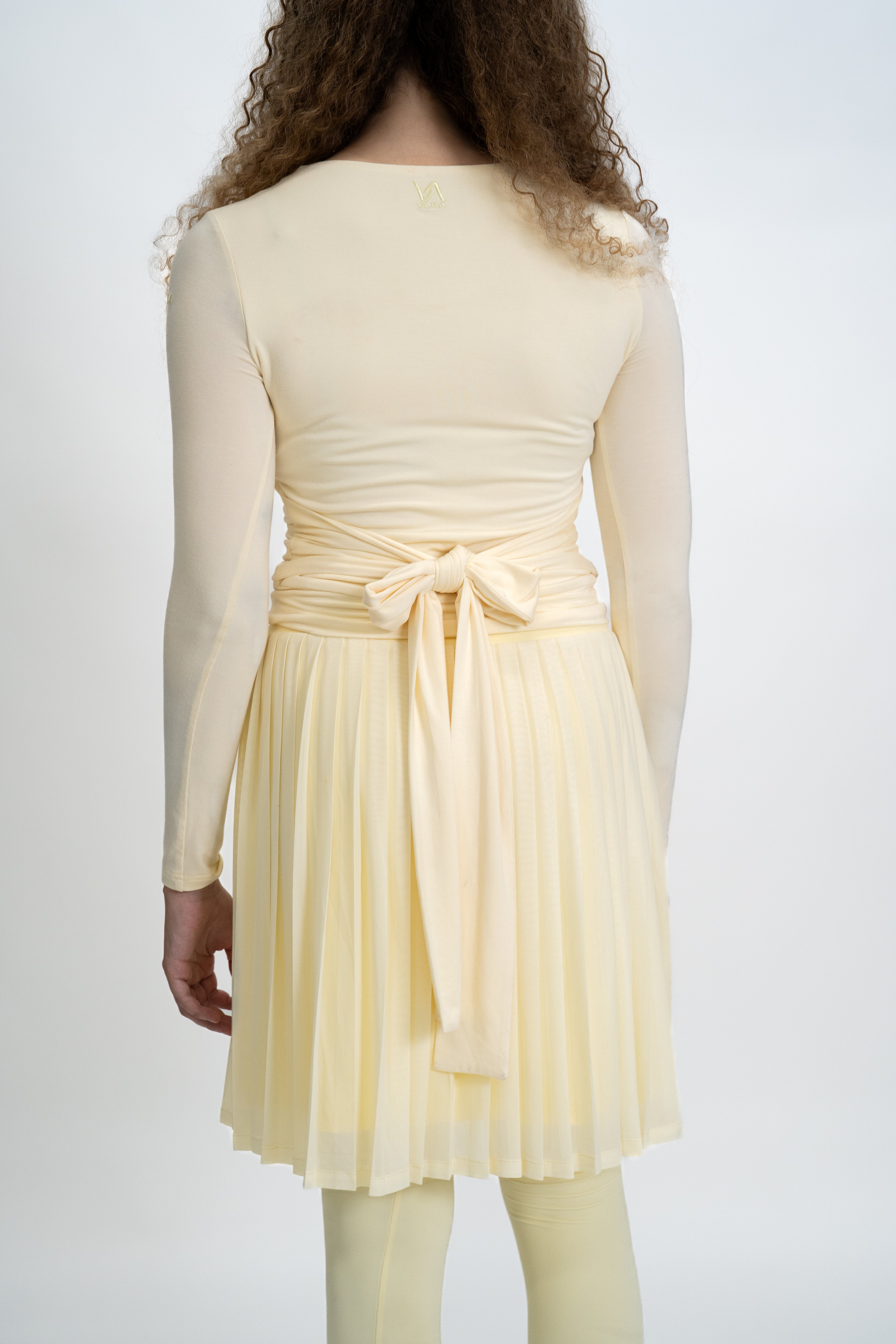 VORA♥︎𝒥𝑜𝒶𝓃𝒶 "Pastel Yellow" Wrap Shirt